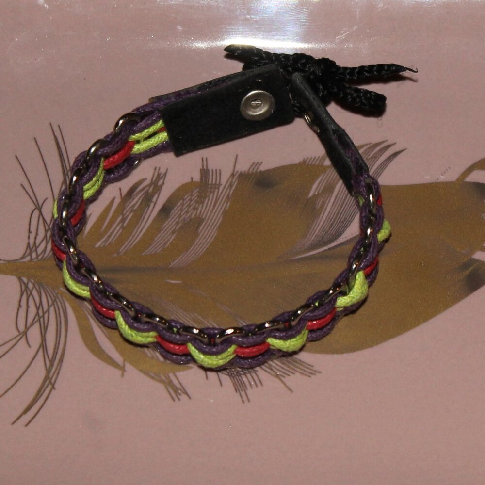Neon Chainmail Techwear Cuff